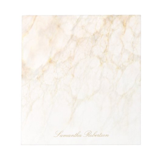 Blush Pink Gold Brown Elegant Marble Notitieblok (Voorkant)
