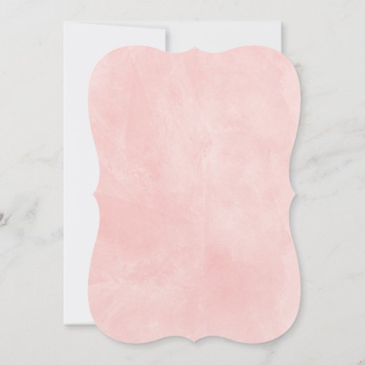 Blush Pink Gold Burgundy Bloemenmeisje Baby shower Kaart (Achterkant)