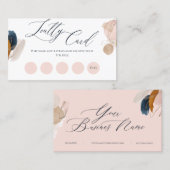 Blush Pink & Gold Business Loyalty Kaart (Voorkant / Achterkant)