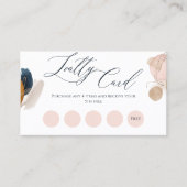 Blush Pink & Gold Business Loyalty Kaart (Voorkant)