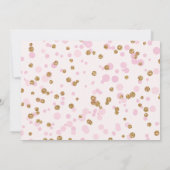 Blush Pink & Gold Cake Confetti30th Birthday Party Kaart (Achterkant)