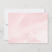 Blush Pink Gold Chic Glitter Gold Agate Monogram N Notitiekaartje (Achterkant)