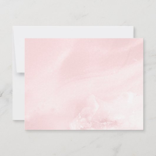 Blush Pink Gold Chic Glitter Gold Agate Monogram N Notitiekaartje (Achterkant)