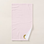 Blush Pink Gold Chic Monogram Initiaal Bad Handdoek (Handdoek)