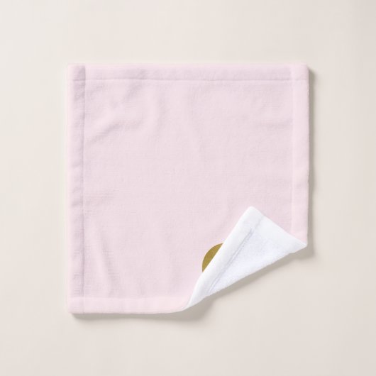 Blush Pink Gold Chic Monogram Initiaal Bad Handdoek (Wasdoekje)