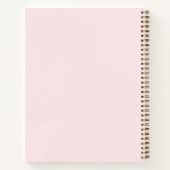 Blush Pink Gold Chic Monogram Initiaal Notitieboek (Achterkant)