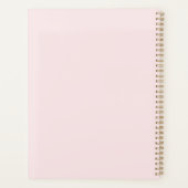 Blush Pink Gold Chic Monogram Initiaal Planner (Achterkant)