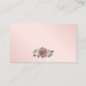 Blush Pink Gold Confetti Bloemen Trouwregister Informatiekaartje (Achterkant)