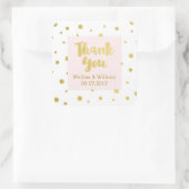 Blush Pink Gold Confetti bruiloft gunst Labels (Tas)