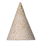 Blush Pink & Gold Confetti Modern Engagement Party Feesthoedjes (Rechts)