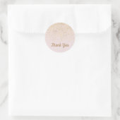 Blush Pink & Gold Confetti Modern Engagement Party Ronde Sticker (Tas)