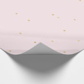 Blush Pink Gold Confetti Sparkle Cadeaupapier (Hoek)