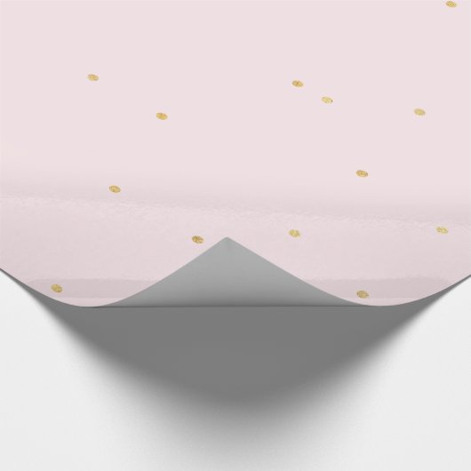 Blush Pink Gold Confetti Sparkle Cadeaupapier (Hoek)