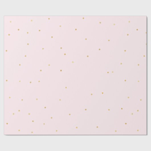 Blush Pink Gold Confetti Sparkle Cadeaupapier (Vlak)