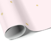 Blush Pink Gold Confetti Sparkle Cadeaupapier (Rol Hoek)