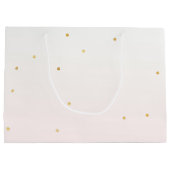 Blush Pink Gold Confetti Sparkle Ombre Groot Cadeauzakje (Achterkant)