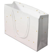 Blush Pink Gold Confetti Sparkle Ombre Groot Cadeauzakje (Achterkant Gekanteld)