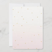 Blush Pink Gold Confetti Sparkle Ombre Kaart (Achterkant)