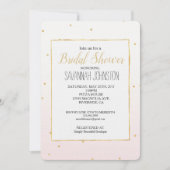 Blush Pink Gold Confetti Sparkle Ombre Kaart (Voorkant)