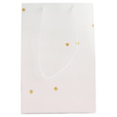 Blush Pink Gold Confetti Sparkle Ombre Medium Cadeauzakje (Voorkant)