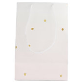 Blush Pink Gold Confetti Sparkle Ombre Medium Cadeauzakje (Achterkant)