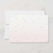 Blush Pink Gold Confetti Sparkle Ombre RSVP (Achterkant)