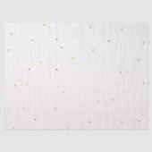 Blush Pink Gold Confetti Sparkle Ombre Tissuepapier (Voorkant)