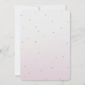 Blush Pink Gold Confetti Sparkle Ombre Verjaardag Kaart (Achterkant)