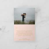 Blush Pink & Gold Confetti Weddenschap Hartelijk d Bedankkaart (Binnen)