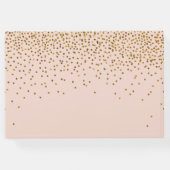 Blush Pink & Gold Confetti Wedding Gastenboek (Achterkant)