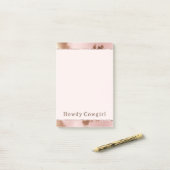 Blush Pink Gold Cowgirl Koeienhuid Post-it® Notes (Op bureau)