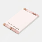 Blush Pink Gold Cowgirl Koeienhuid Post-it® Notes (Schuin)