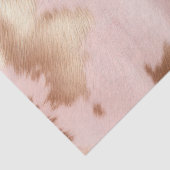 Blush Pink Gold Cowgirl Koeienhuid Tissuepapier (Detail)