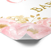 Blush Pink Gold Crown Princess Royal Baby Welcome Poster (Hoek)