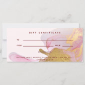 Blush Pink Gold Dust Glitter Gift Certicate (Achterkant)