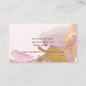 Blush Pink Gold Dust Glitter Waterverf Visitekaartje (Achterkant)