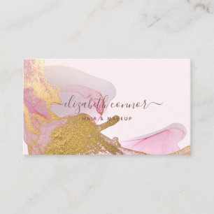 Blush Pink Gold Dust Glitter Waterverf Visitekaartje
