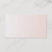 Blush Pink Gold Elegant Design Trendy Luxury Plain Visitekaartje (Achterkant)