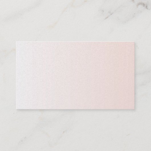 Blush Pink Gold Elegant Design Trendy Luxury Plain Visitekaartje (Achterkant)
