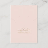 Blush Pink Gold Elegant Ketting Veroorbaar beeldsc Visitekaartje (Voorkant)