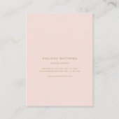 Blush Pink Gold Elegant Ketting Veroorbaar beeldsc Visitekaartje (Achterkant)