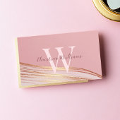 Blush Pink Gold Elegant Modern Minimalist Visitekaartje