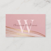 Blush Pink Gold Elegant Modern Minimalist Visitekaartje (Voorkant)