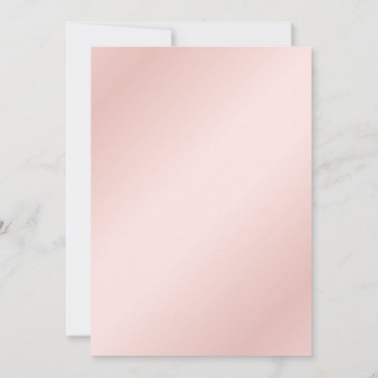 Blush Pink Gold Elegant Moderne Engagement Party Kaart (Achterkant)
