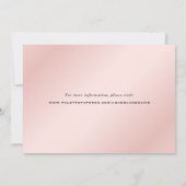 Blush Pink Gold Elegant Photo Weddenschap Save The Date (Achterkant)