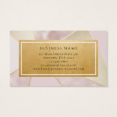 Blush Pink Gold Event Planner Visitekaartje (Achterkant)