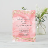 Blush Pink Gold Fairytale Bachelorette Party Uitno Kaart (Staand voorkant)