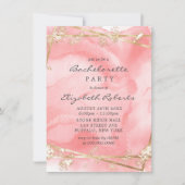 Blush Pink Gold Fairytale Bachelorette Party Uitno Kaart (Voorkant)