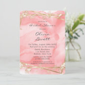 Blush Pink Gold Fairytale Vrijgezellenfeest Kaart (Staand voorkant)