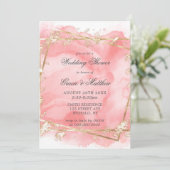 Blush Pink Gold Fairytale Wedding Shower nodigt u (Staand voorkant)